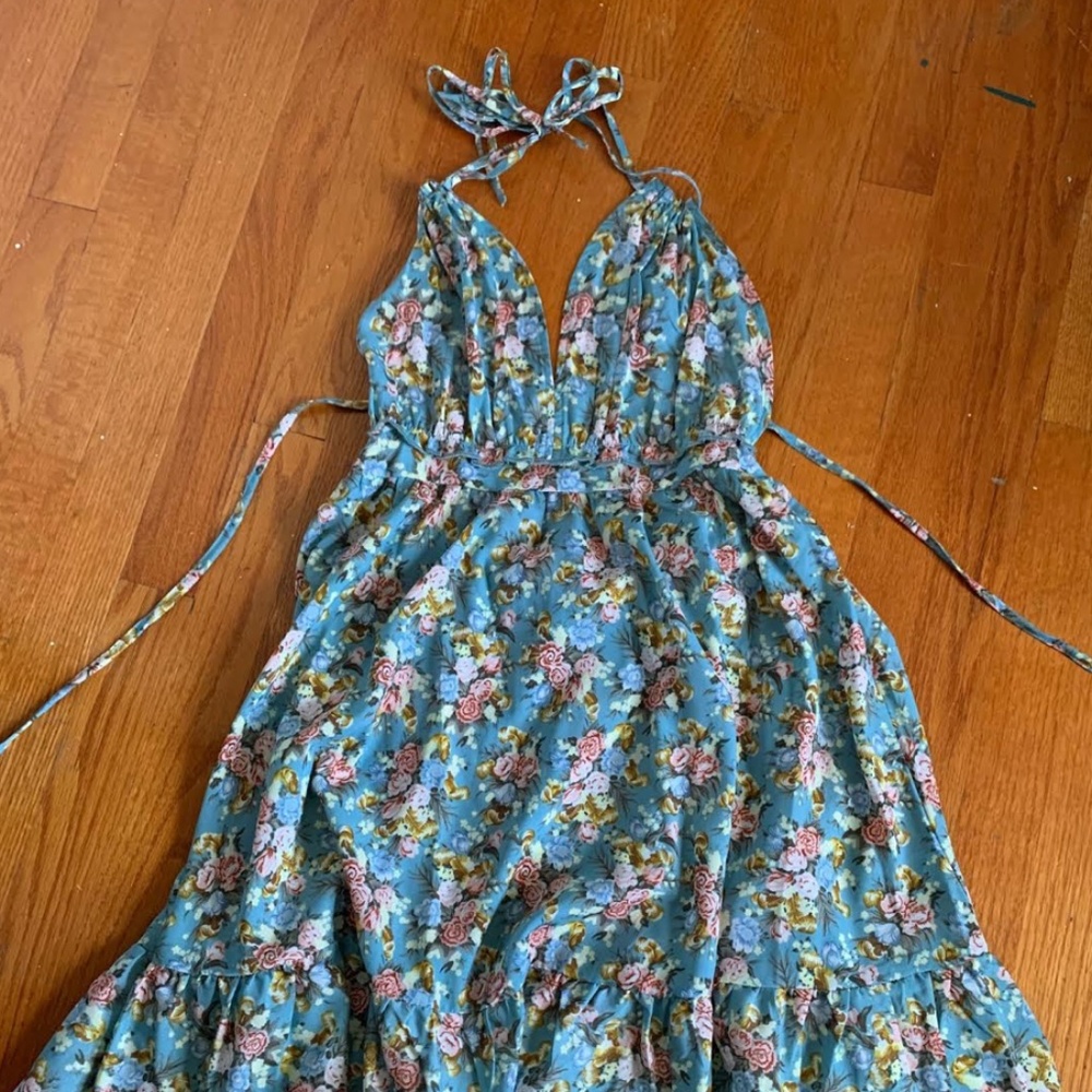 Floral Halter Summer Dress